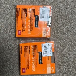2 Pair No Nonsense sheer to waist Panty Hose Plus NWT